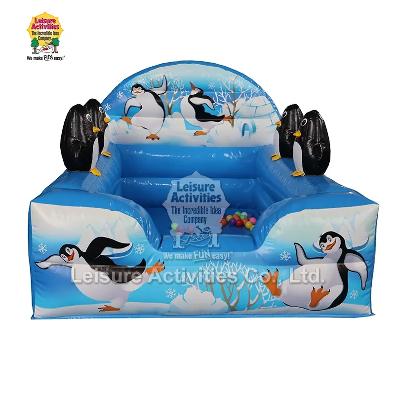 Inflatable Penguin Ball Pool with Air Jugglers